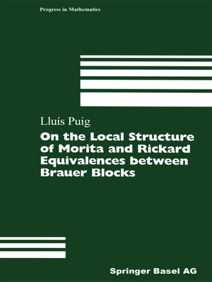cover image of On the Local Structure of Morita and Rickard Equivalences between Brauer Blocks